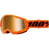GOGGLE 100% STRATA 2 NARANJA NEON LENTE DORADO ESPEJO