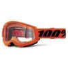 Goggle 100% Strata 2 Naranja Lente Clear