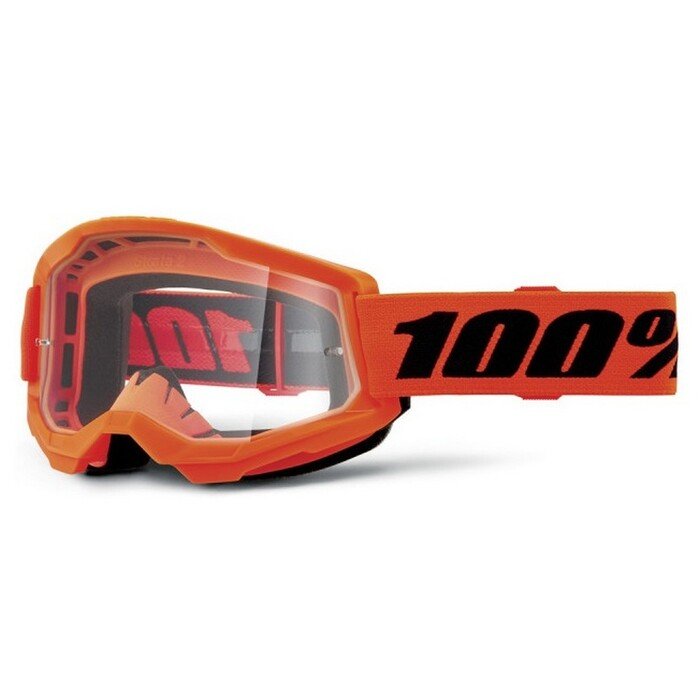 Goggle 100% Strata 2 Naranja Lente Clear