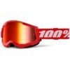 Goggle 100% Strata 2 Rojo Lente Rojo Espejo