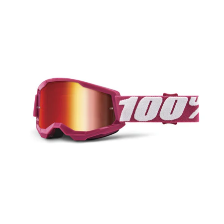 GOGGLE 100% STRATA 2 FLETCHER LENTE ROJO ESPEJO NIÑO