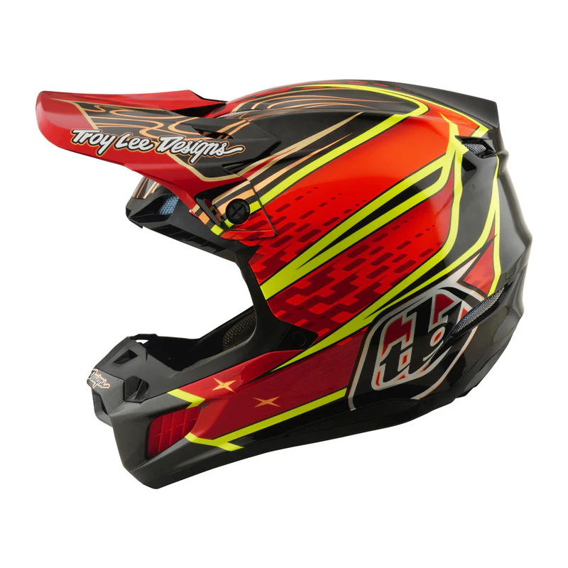 CASCO SE5 ECE CARBON WINGS RED