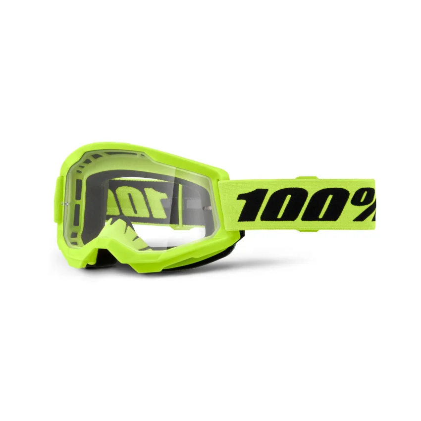 GOGGLE 100% STRATA 2 AMARILLO NEON LENTE CLEAR